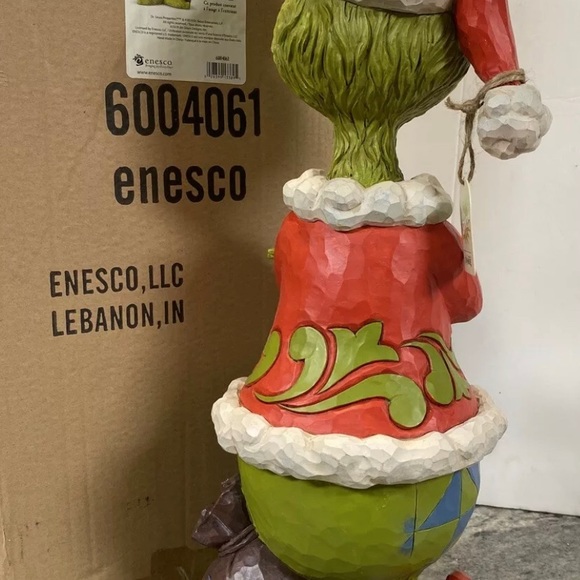 20” Jim shore sneaky grinch statue arm folded greater statue original - Picture 2 of 4